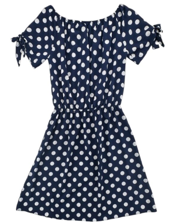 INNY Sukienka Damska Niebieska Groszki M