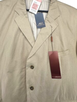 MARK & SPENCER Marynarka Męska Beżowa M Len - zdjęcie 3