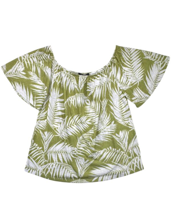 LOVE TEES Koszulka Damska Zielona Roślinna 3XL