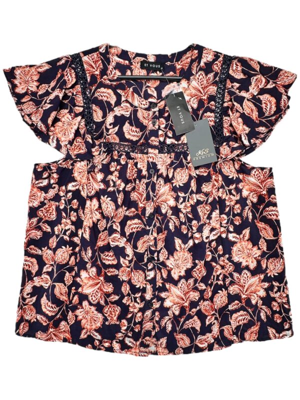 ET VOUS Bluzka Damska Wielokolorowa 3XL