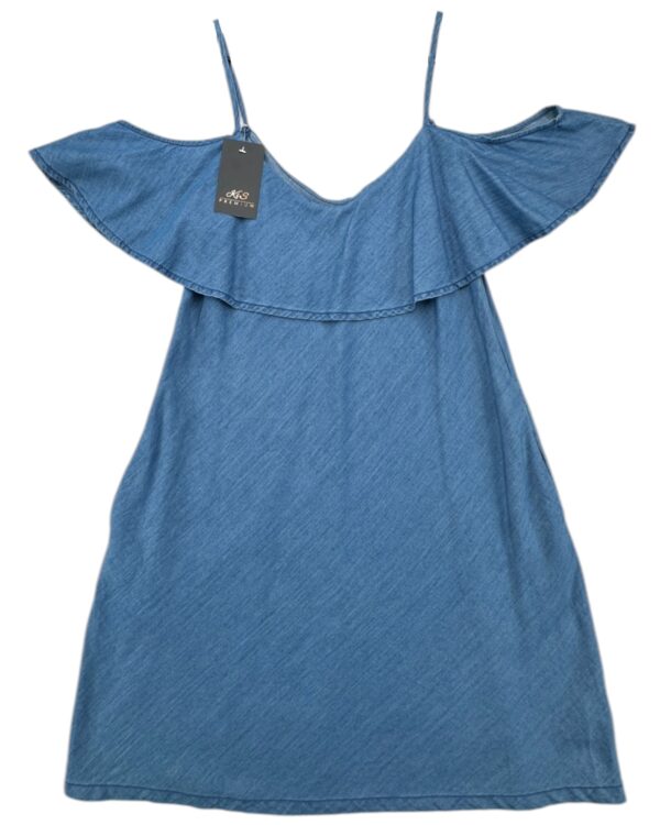 DENIM CO Sukienka Damska Niebieska M