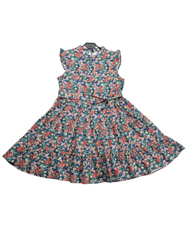 Sukienka Damska Czerwona Kwiatowa S