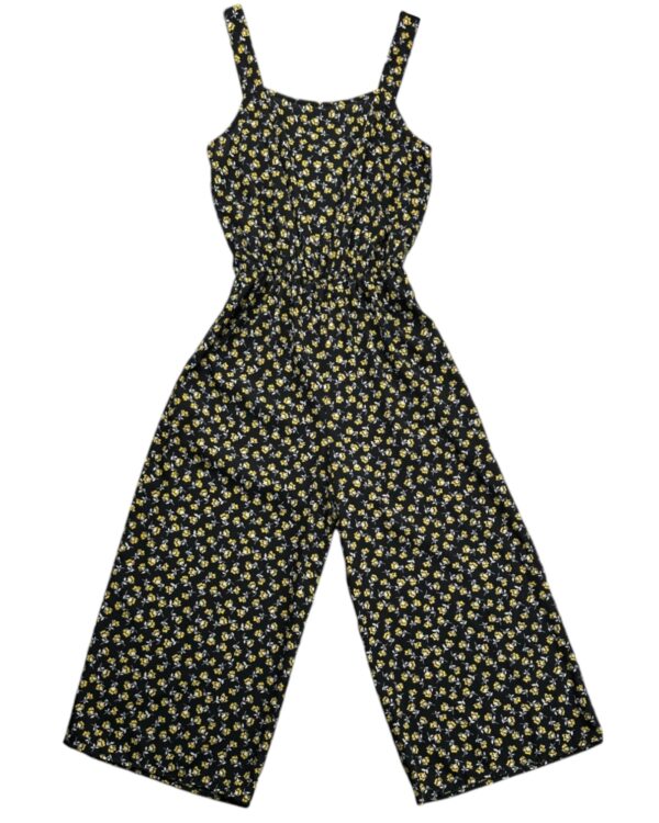 NEW LOOK Kombinezon Dziecięcy Czarny Kwiatowy 152