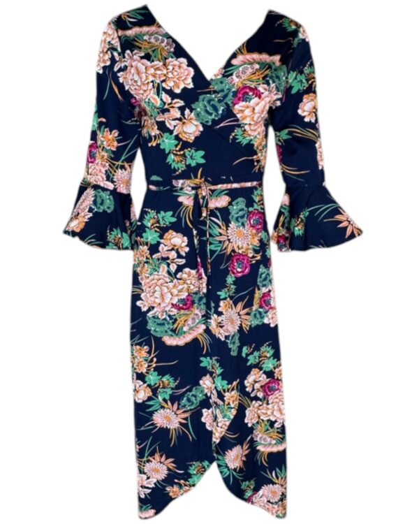 INNY Sukienka Damska Niebieska Floral XL