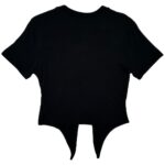 I-X LONDON Koszulka Damska Czarna Wiązana M/L - zdjęcie 2