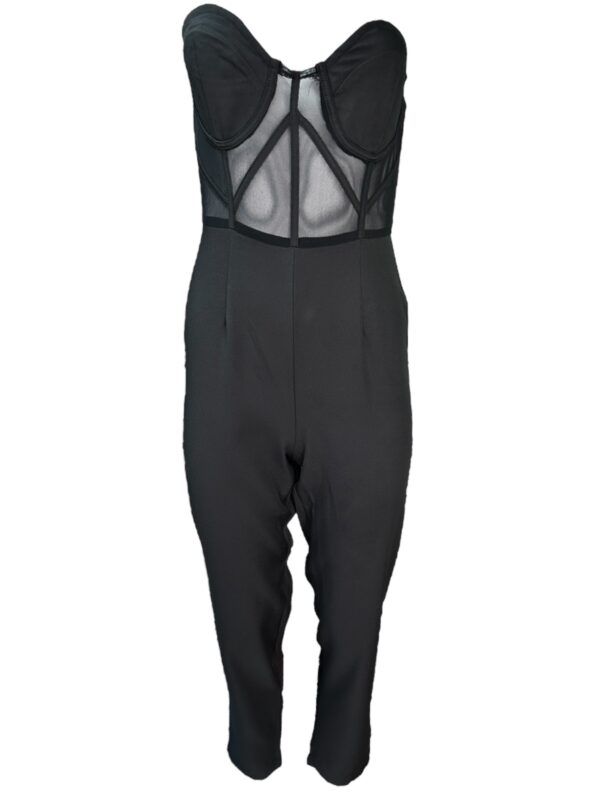 PRETTYLITTLETHING Kombinezon Damski Czarny M