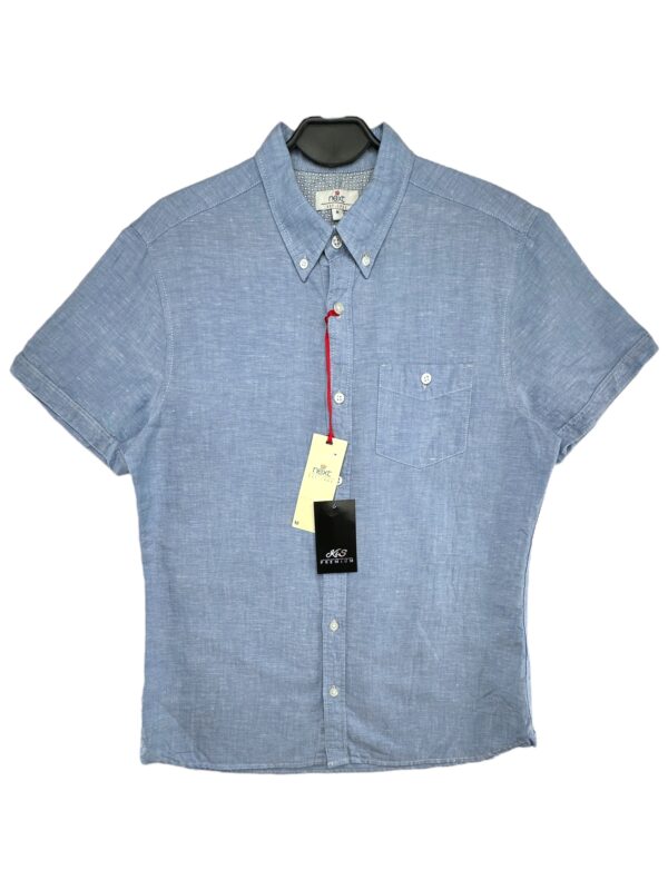 NEXT Koszula Męska Niebieska M Len