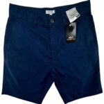 GEORGE Szorty Męskie Niebieskie M Len - zdjęcie 1