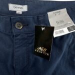 GEORGE Szorty Męskie Niebieskie M Len - zdjęcie 3