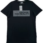 ALPHAR ONE Koszulka Męska Czarna Napisy M - zdjęcie 1