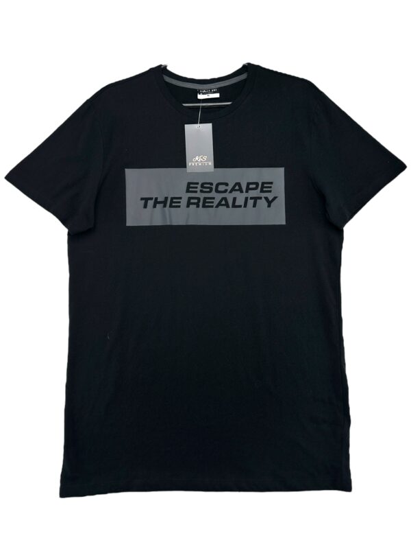 ALPHAR ONE Koszulka Męska Czarna Napisy M