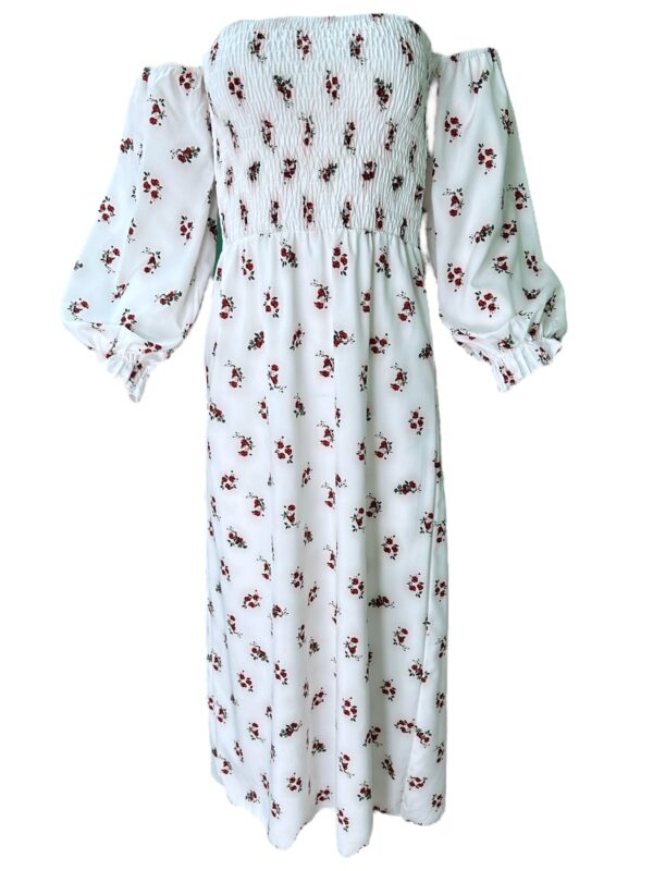 LIULI Sukienka Damska Biała Kwiaty S