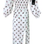 LIULI Sukienka Damska Biała Kwiaty S - zdjęcie 2