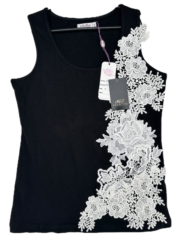 INNOCENT Bluzka Damska Czarna Koronkowa XL