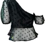 I SAW IT FIRST Bluzka Damska Czarna Groszki L - zdjęcie 2