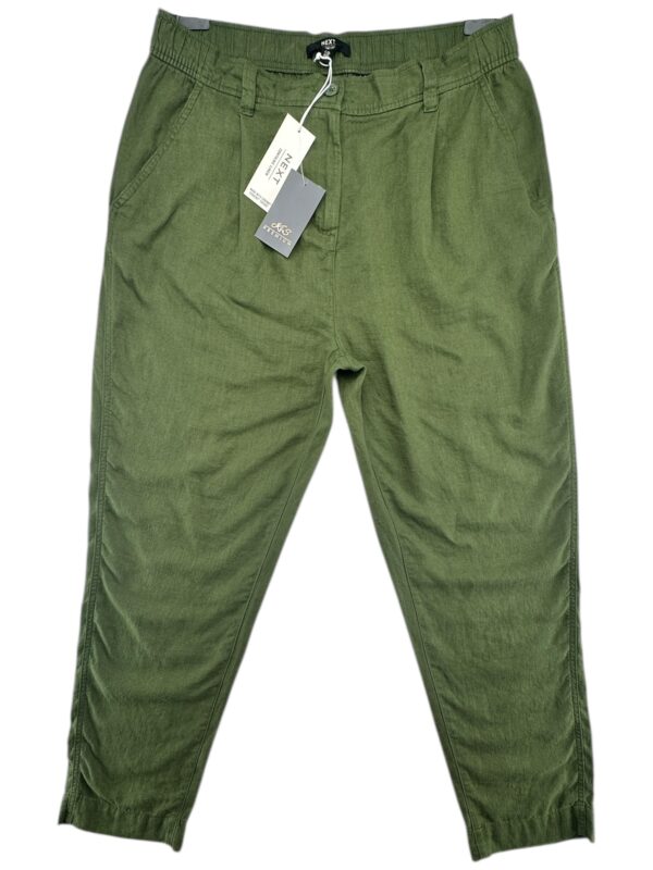 NEXT Spodnie Damskie Zielone XXL Len