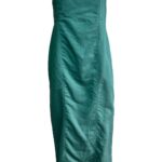 ZARA Sukienka Damska Zielona M Len - zdjęcie 1