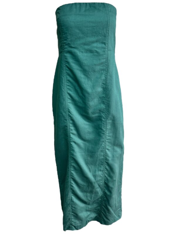 ZARA Sukienka Damska Zielona M Len