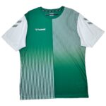 HUMMEL Koszulka Męska Zielona Paski XXL - zdjęcie 1