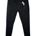 BOOHOOMAN Jeansy Męskie Czarne Przetarcia L - zdjęcie 1