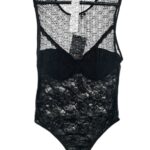 ZARA Body Damskie Czarne Koronkowe M - zdjęcie 2