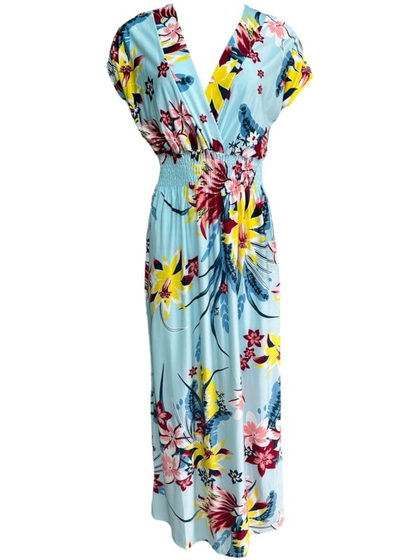 MIASURI Sukienka Damska Niebieska Kwiatowa S/M