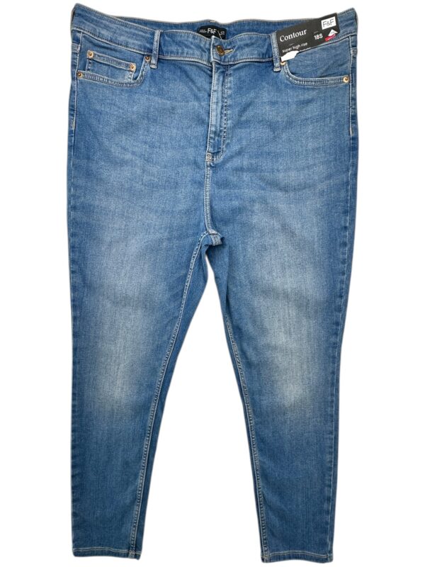 F&F Jeansy Damskie Niebieskie 3XL