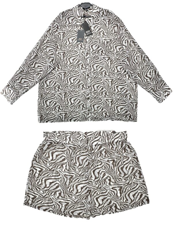 EGO Komplet Damski Brązowy Zebra 3XL