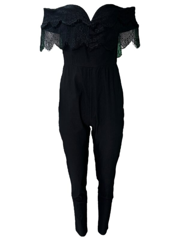 RARE LONDON Kombinezon Damski Czarny XL