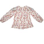 ANKO Bluzka Dziecięca Biała Kwiatowa 104 (99 - 104 cm) - zdjęcie 2