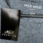 JACK WILLS Koszulka Męskie Szara L - zdjęcie 3