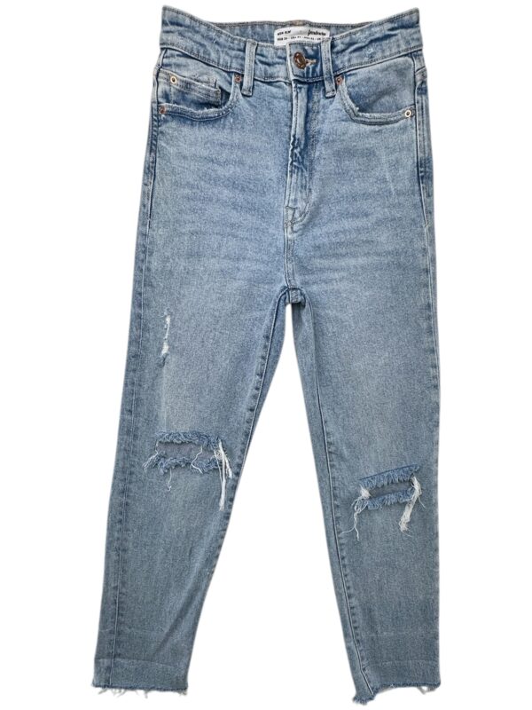 STRADIVARIUS Jeansy Damskie Niebieskie Przetarte S