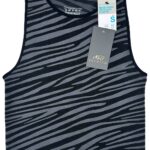 PRIMARK Top Damski Czarny Zwierzęcy S - zdjęcie 1