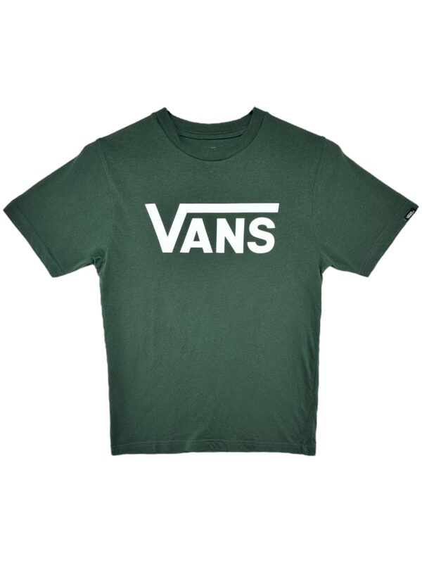 VANS Koszulka Dziecięca Zielona Logo 140