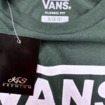 VANS Koszulka Dziecięca Zielona Logo 140 - zdjęcie 3