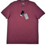 GEORGE Koszulka Polo Męskie Bordowa S - zdjęcie 1
