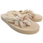 YOULISI Klapki Damskie Beżowe Kwiaty 41 - zdjęcie 2