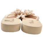 YOULISI Klapki Damskie Beżowe Kwiaty 41 - zdjęcie 3