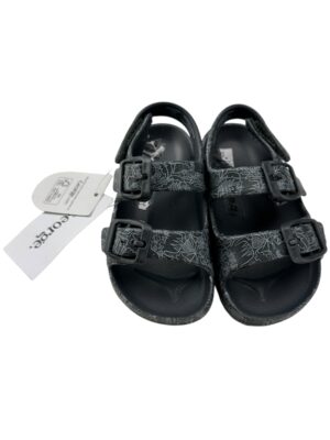 GEORGE Sandały Dziecięce Czarne Wzór 22