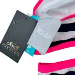 MATALAN Komplet Kostium Kąpielowy Dziecięcy Biały-Paskowany 140 - zdjęcie 3