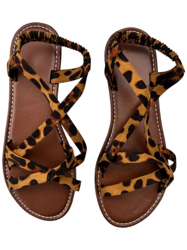 Sandały Damskie Brązowe Leopard 38