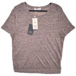 MANGO Koszulka Damska Beżowa M Len - zdjęcie 1