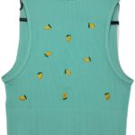 DUNNES STORES Top Damski Zielony Owocowy XS Poliamid - zdjęcie 2