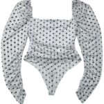 MISSGUIDED Body Damskie Białe Groszki 3XL Poliester - zdjęcie 2