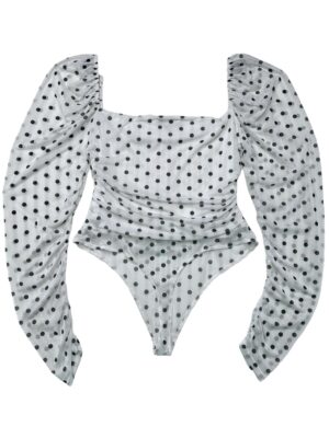 MISSGUIDED Body Damskie Białe Groszki 3XL Poliester - zdjęcie 2
