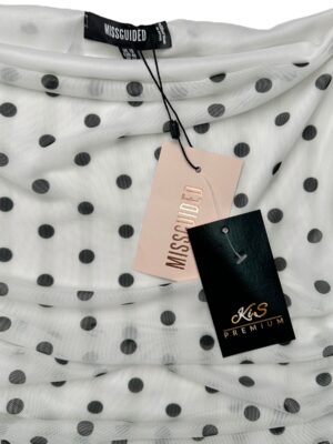 MISSGUIDED Body Damskie Białe Groszki 3XL Poliester - zdjęcie 3
