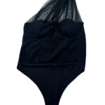REBELLIOUS Body Damskie Czarne Groszki 3XL - zdjęcie 1