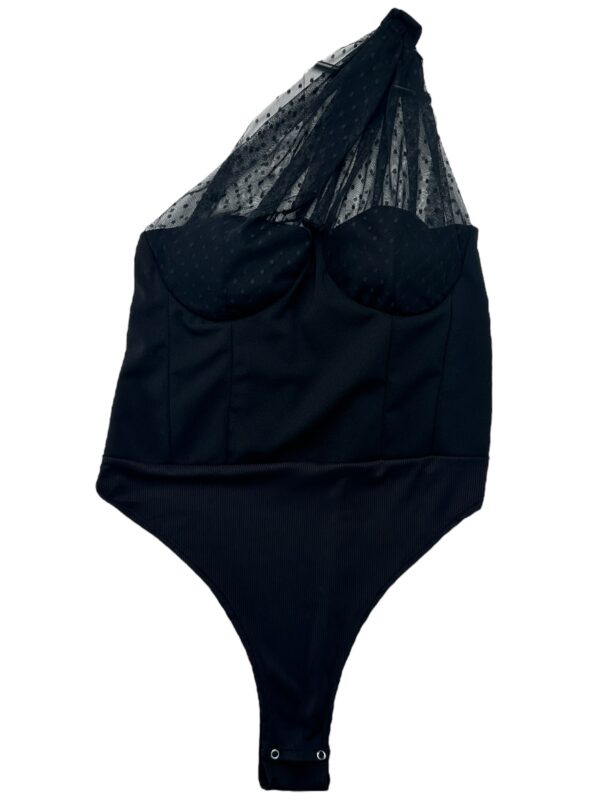 REBELLIOUS Body Damskie Czarne Groszki 3XL