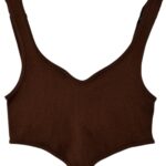 ZARA Top Damski Brązowy M/L - zdjęcie 1