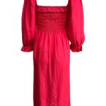 NEW LOOK Sukienka Damska Różowa Maxi M Len - zdjęcie 2